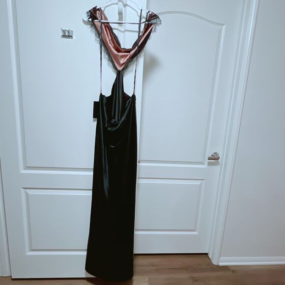 Retrofete Lucie Lace Cutout Gown Black Size XL - Picture 6 of 9